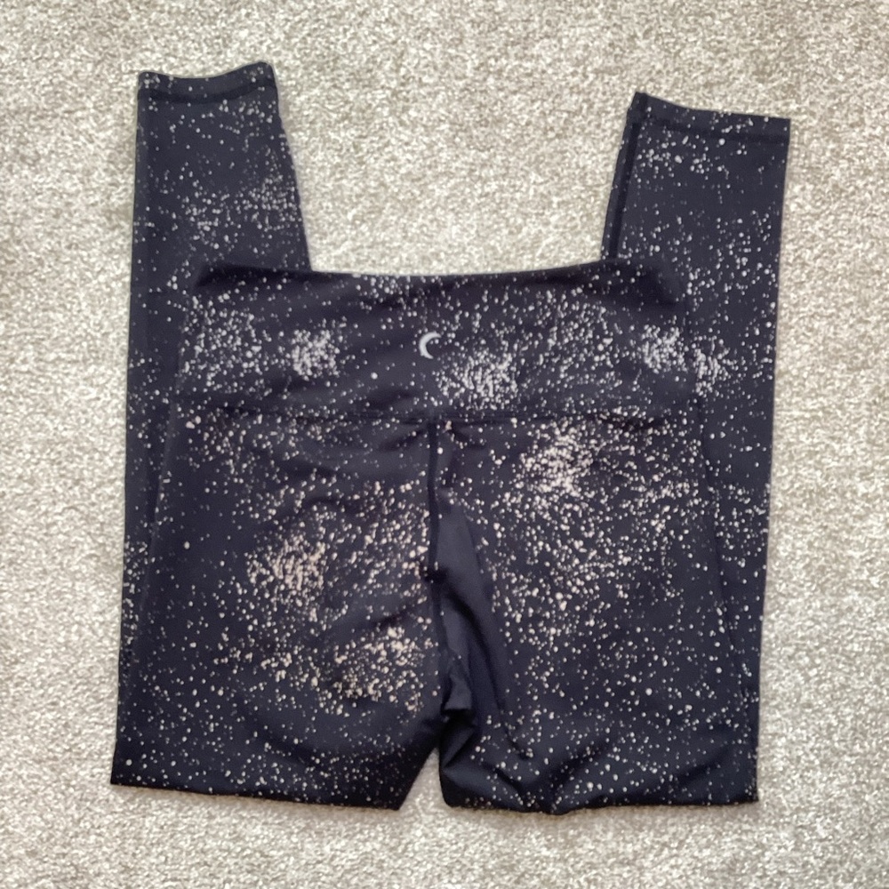 ZYIA REFLECTIVE LNT PATTERN 7/8 Leggings Tights Pants Black - Picture 7 of 9